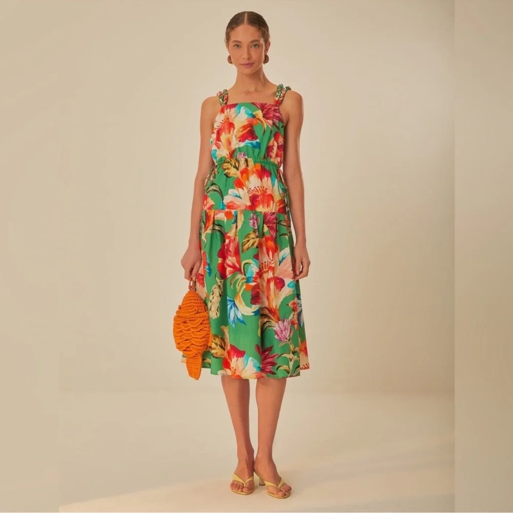 Farm Rio Tropicart Floral Dress - Picture 1 of 11